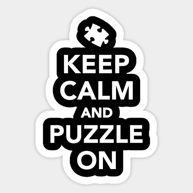 Keep calm and puzzle on Sticker by Designzz